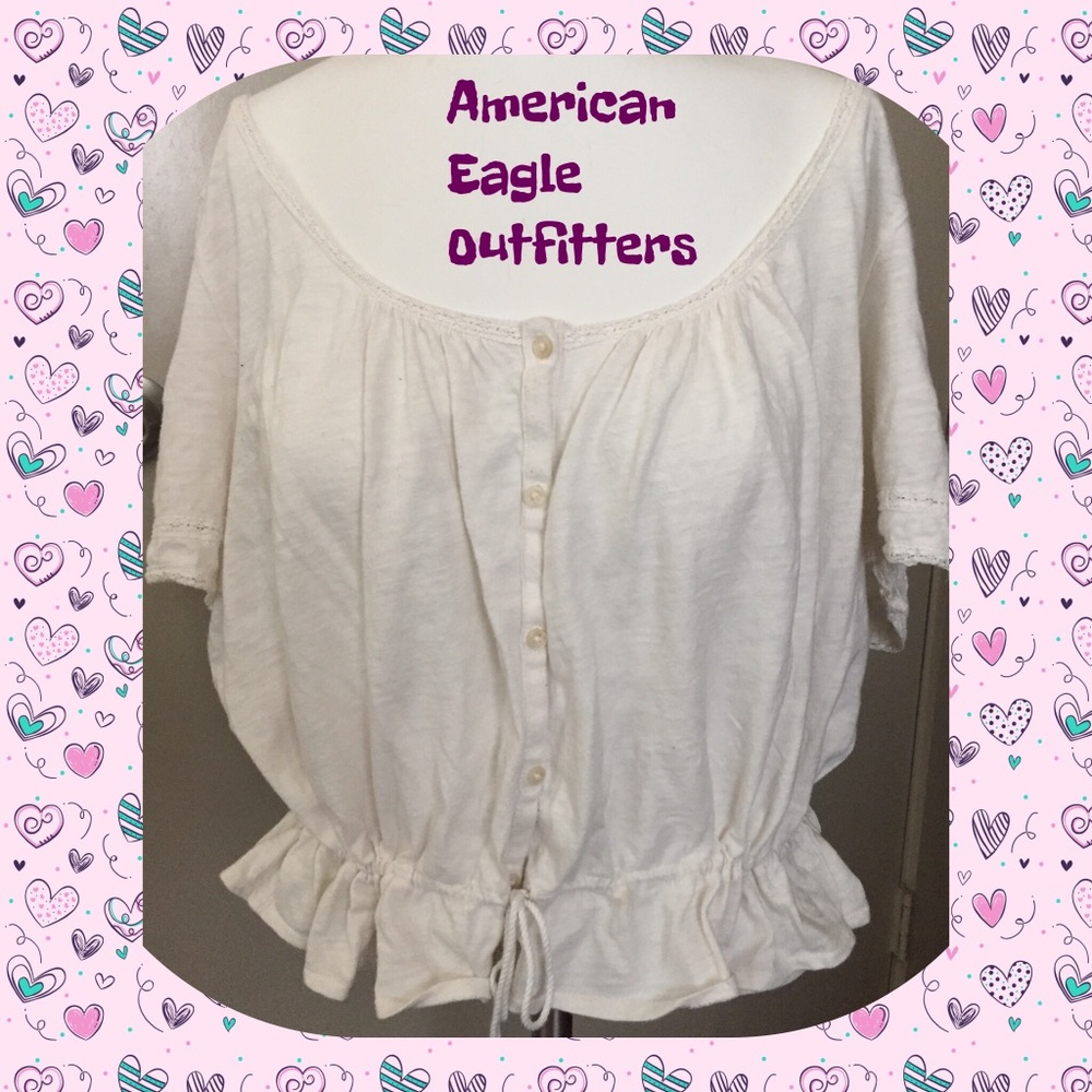 🍭🌼Cream Colored Baby Doll Top🌼🍭 - Picture 3 of 8